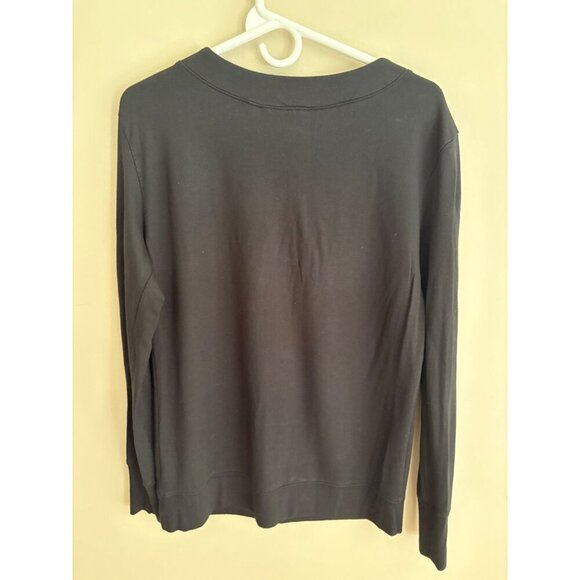 Athleta Studio Zip Boatneck Casual Top Zip Shoulder Details Size Small Tall - Picture 9 of 14